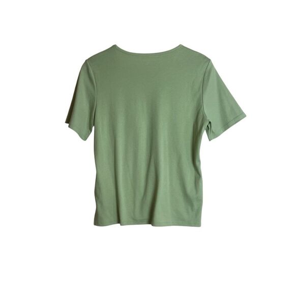 3 for $30! Allison Daley green short sleeve shirt - Picture 6 of 6